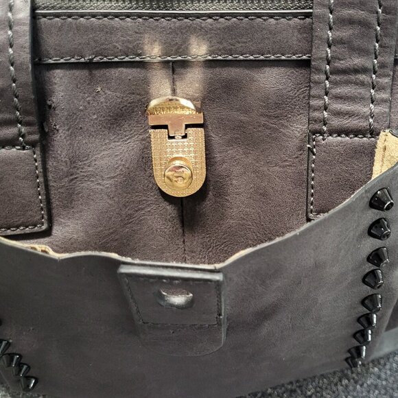 Paula Rossi Women's Hand Bag Purse Satchel Large Faux Leather Gray - Picture 6 of 7